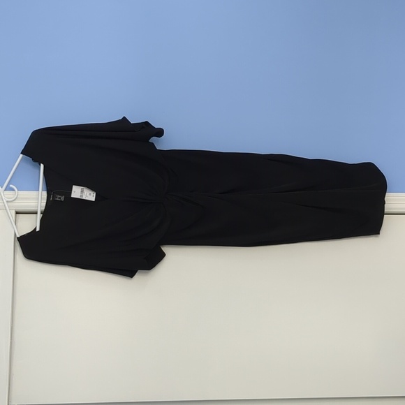 NWT Forever 21 Size 3X Black Knit Dress Knot Front Detail - Picture 1 of 13